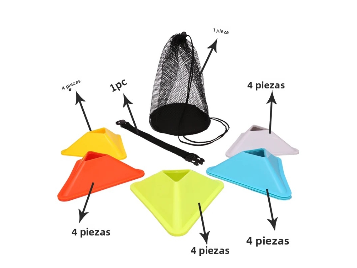 (20 Piezas) Trípode De Cono De Entrenamiento De Fútbol, Adecuado Para Entrenamiento De Agilidad En El Campo Deportivo.