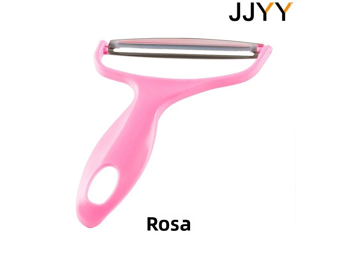 (rosa) Pelador De Frutas Y Verduras, Cuchillo Para Ensalada, Acero Inoxidable Multifuncional