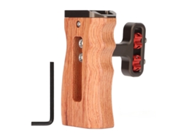 Empuñadura Lateral Universal Ajustable De Madera Brasileña Para Jaula De Cámara Dslr Con Zapata Fría