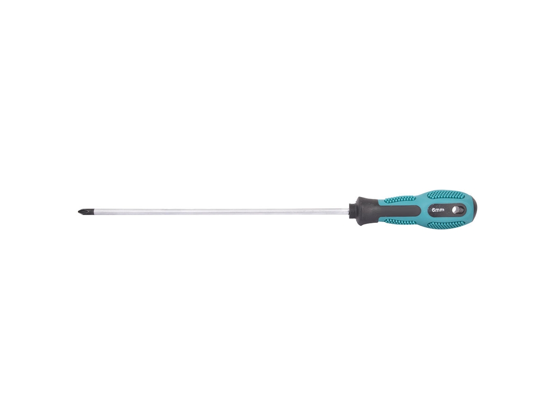 Destornillador De Punta Cruz Ph Con Mango Largo 6x250mm Para Tornillos De 5mm Herramienta Para Electricistas Y Reparaciones Hogareñas