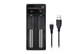 Cargador de batería 18650 con 1 ranura, recargable por USB, carga rápida universal para baterías de 14500 a 18500. Aeuzwr