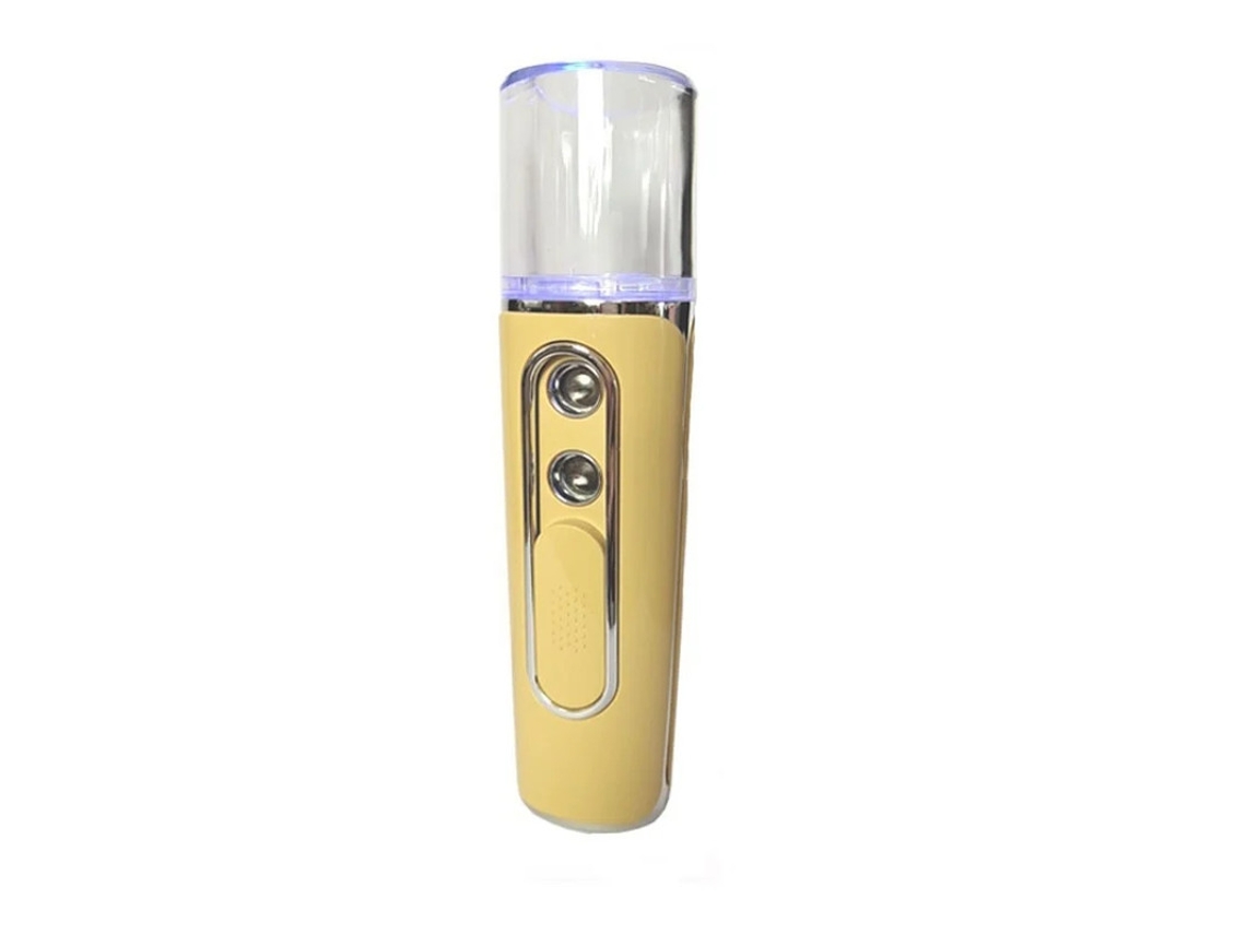 Pulverizador facial nano recargable por USB, vaporizador facial de niebla fría, tanque de agua visible, pulverizador nano amarillo Bestvite