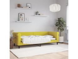 Sofá Cama Sin Colchón Terciopelo Amarillo 80x200 Cm