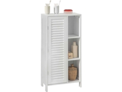 Armario con Pie SOBUY con 1 Puerta y 3 Estantes (Blanco -48x24x96 cm)