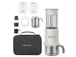 Cafetera portátil compatible con cápsulas y café molido