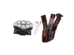 Linterna frontal LED superbrillante 2026 con 4 modos ajustables, 8 LED, recargable, para acampar, hacer senderismo y actividades al aire libre.