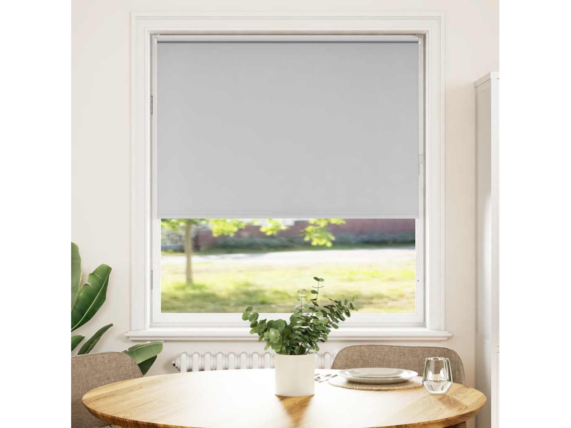 Maison Exclusive - Estor Enrollable Opaco Gris Claro 115x130 Cm Tela Ancho 110,7cm