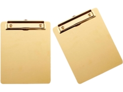 Juego De 2 Soportes Para Documentos De Acero Inoxidable, Pisapapeles Multifuncionales Dorados