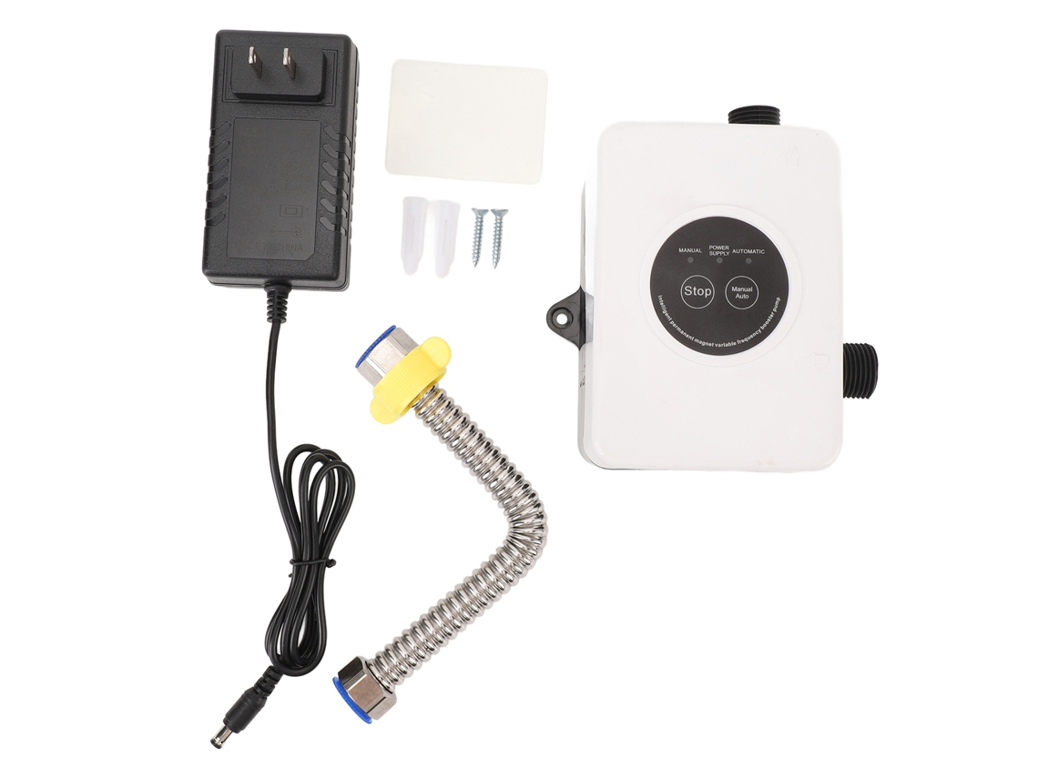 2026velora - Bomba de aumento de presión de agua 100 W 24 V 32 l/min 25 m para ducha y calentador con enchufe USB