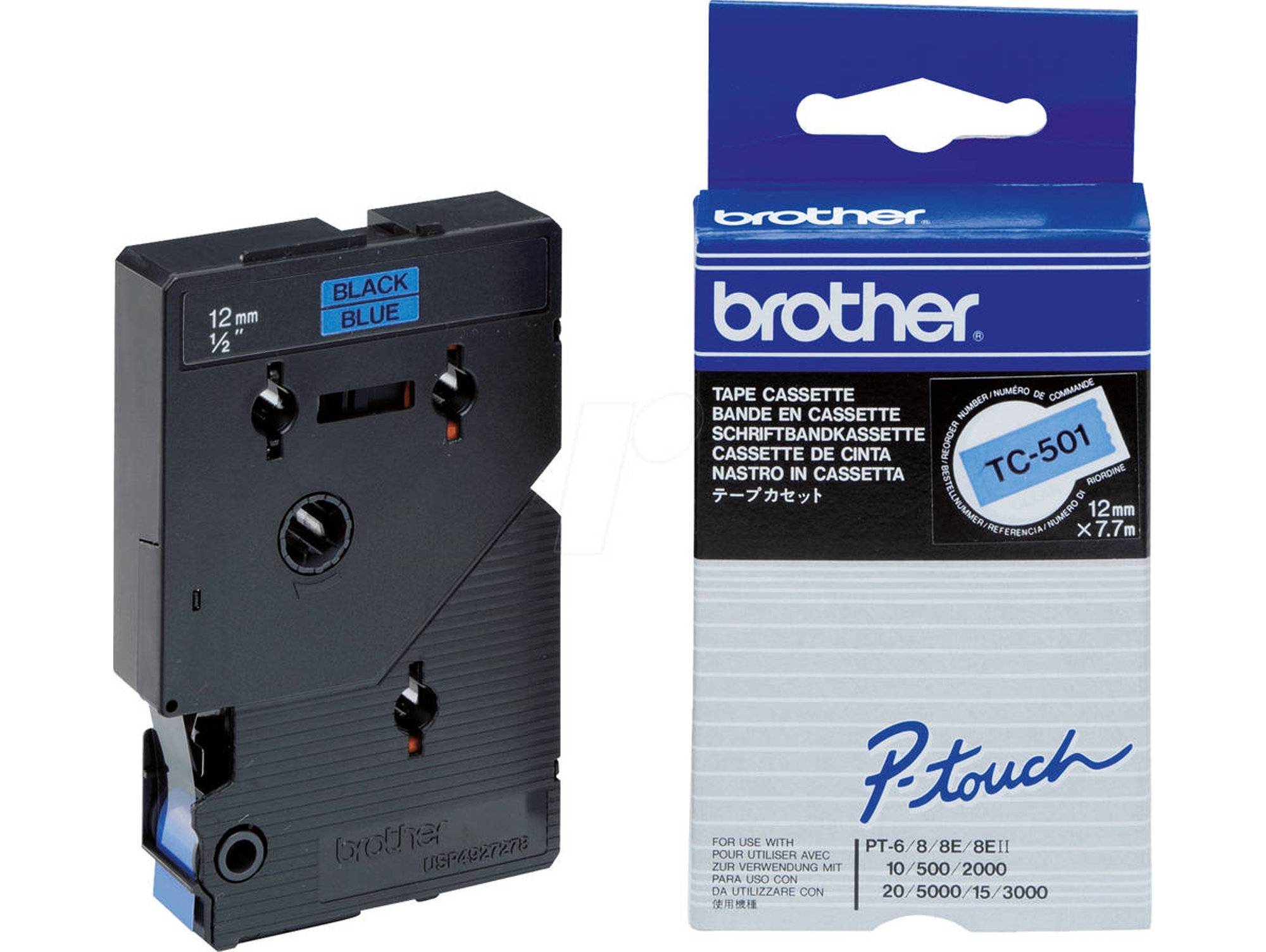 Cinta de etiquetas BROTHER TC501