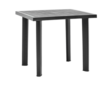 Mesa de jardín VIDAXL Antracita Plástico (80x75x72 cm)