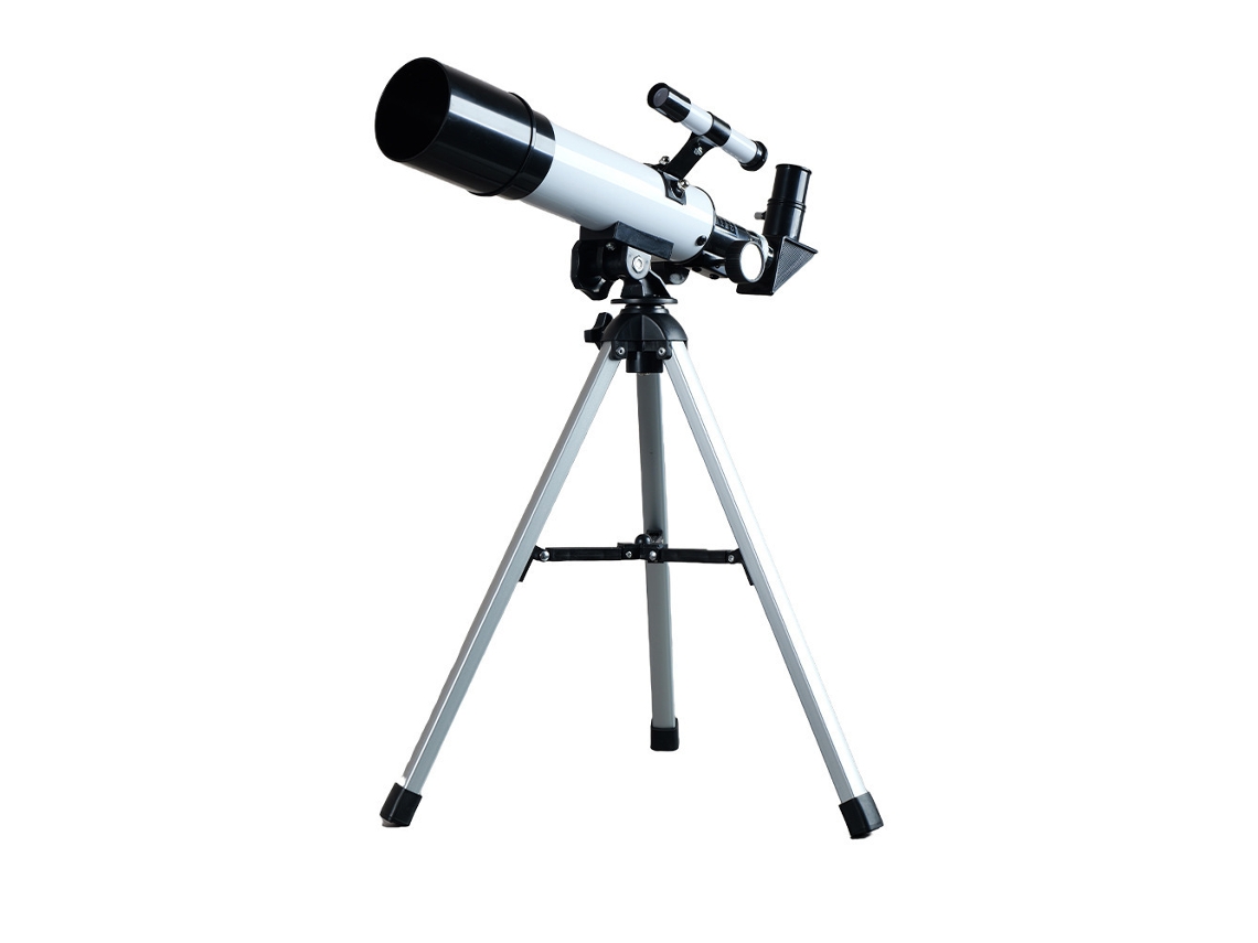 Telescopio astronómico CHRUI 36050 para principiantes, refractor con zoom de 360/50 mm para observación (blanco)