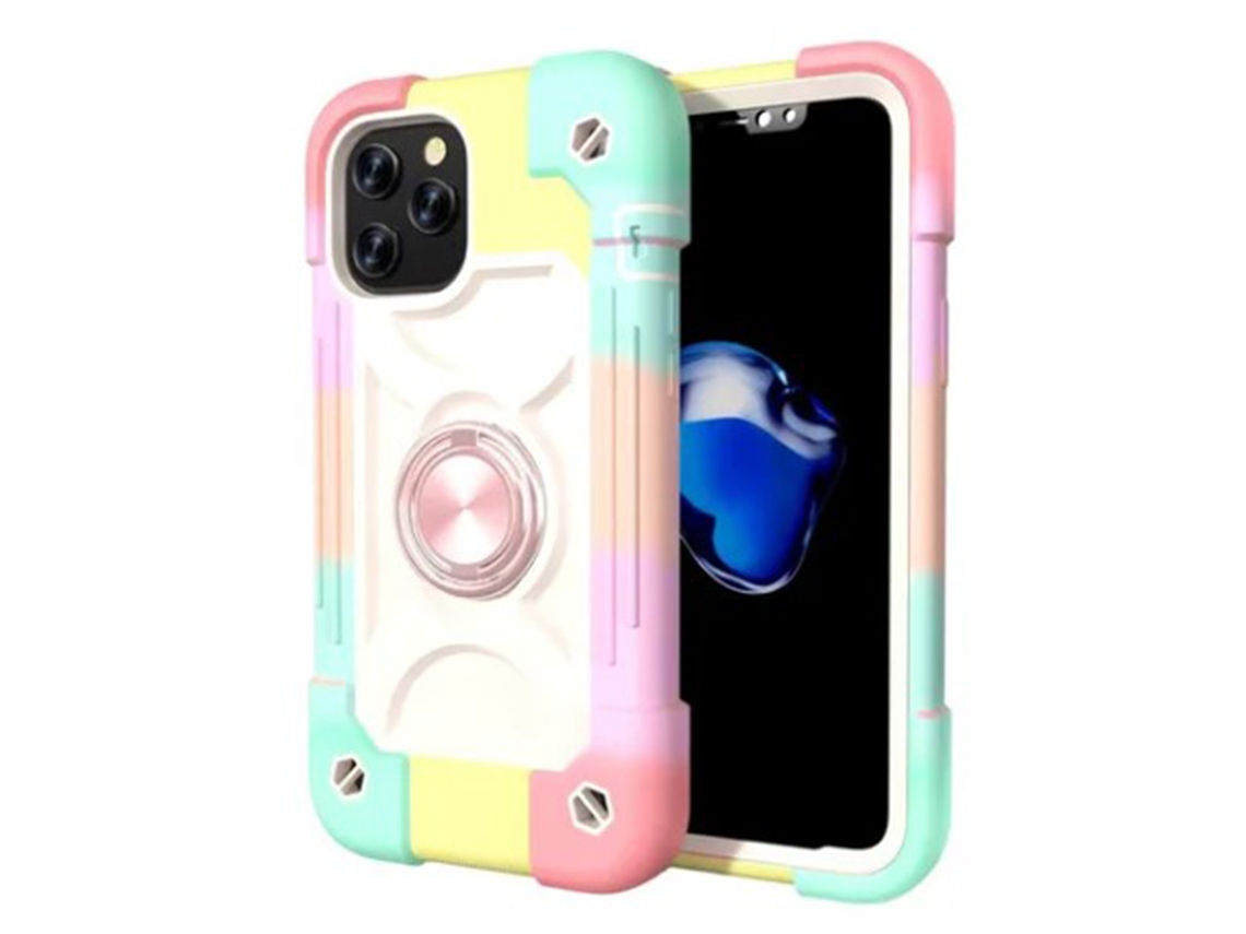 Capa Para Iphone14 Antichoque Antiqueda Com Suporte Anel Rotativo 360 Graus Proteção Total Rugged
