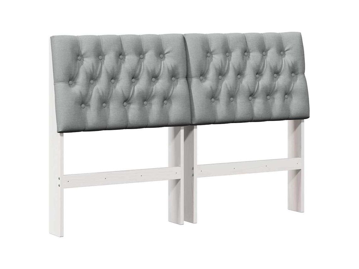 Maison Exclusive - Cabecero Tapizado Gris Claro 150 Cm Madera De Pino Macizo
