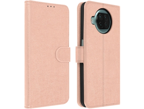 Funda Xiaomi Mi 10T Lite AVIZAR Libro Billetera Rosa Dorado