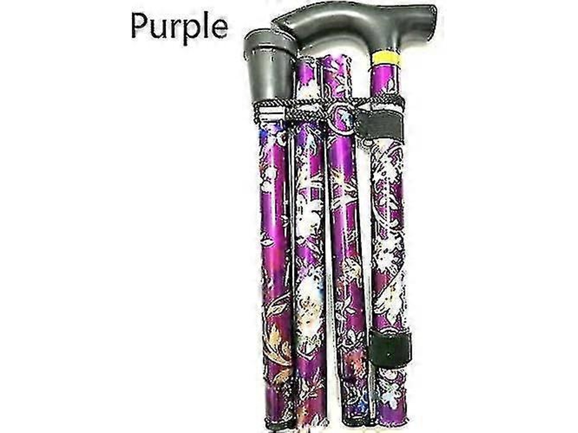 Bastón deslizante de aluminio con diseño floral para senderismo, acampada y como ayuda protectora para la movilidad.