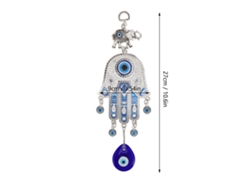 Adorno Colgante Para Coche Con Amuleto De Mano De Ojo Azul, Protección Decorativa Para Espejo Retrovisor, Pared Y Puerta.
