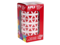 Gomets Autoadesivos APLI en Rollo - Triangular - Ø11Mm - Rojo