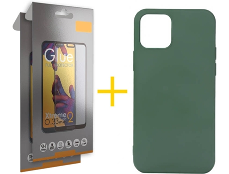 Kit Funda + 2 Protectores de Pantalla Apple iPhone 11 Pro SKYHE Full Liso (Verde)