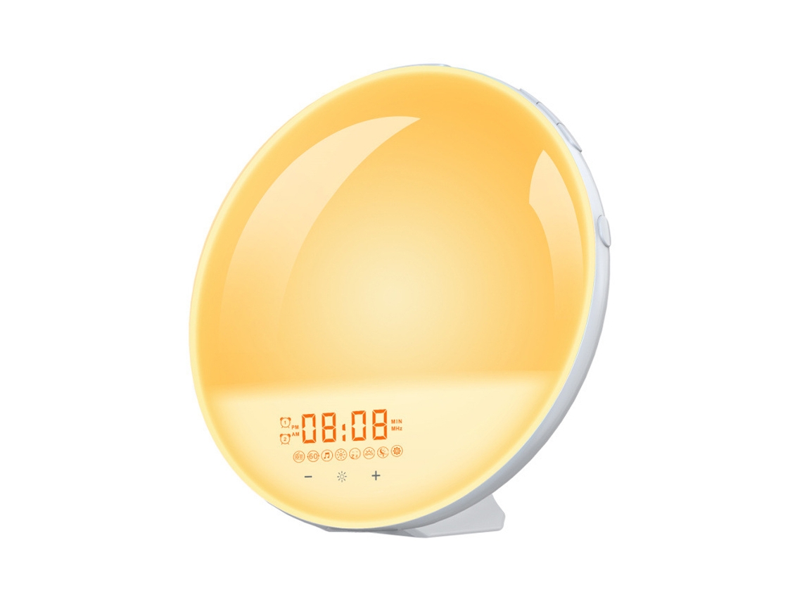 Reloj despertador con luz de amanecer, radio FM con simulación de amanecer KOFIHETY
