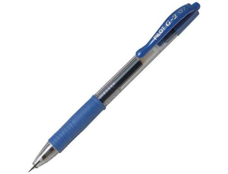 Bolígrafo Retráctil PILOT G-2 Punta Media 0,7 mm (Tinta Azul)