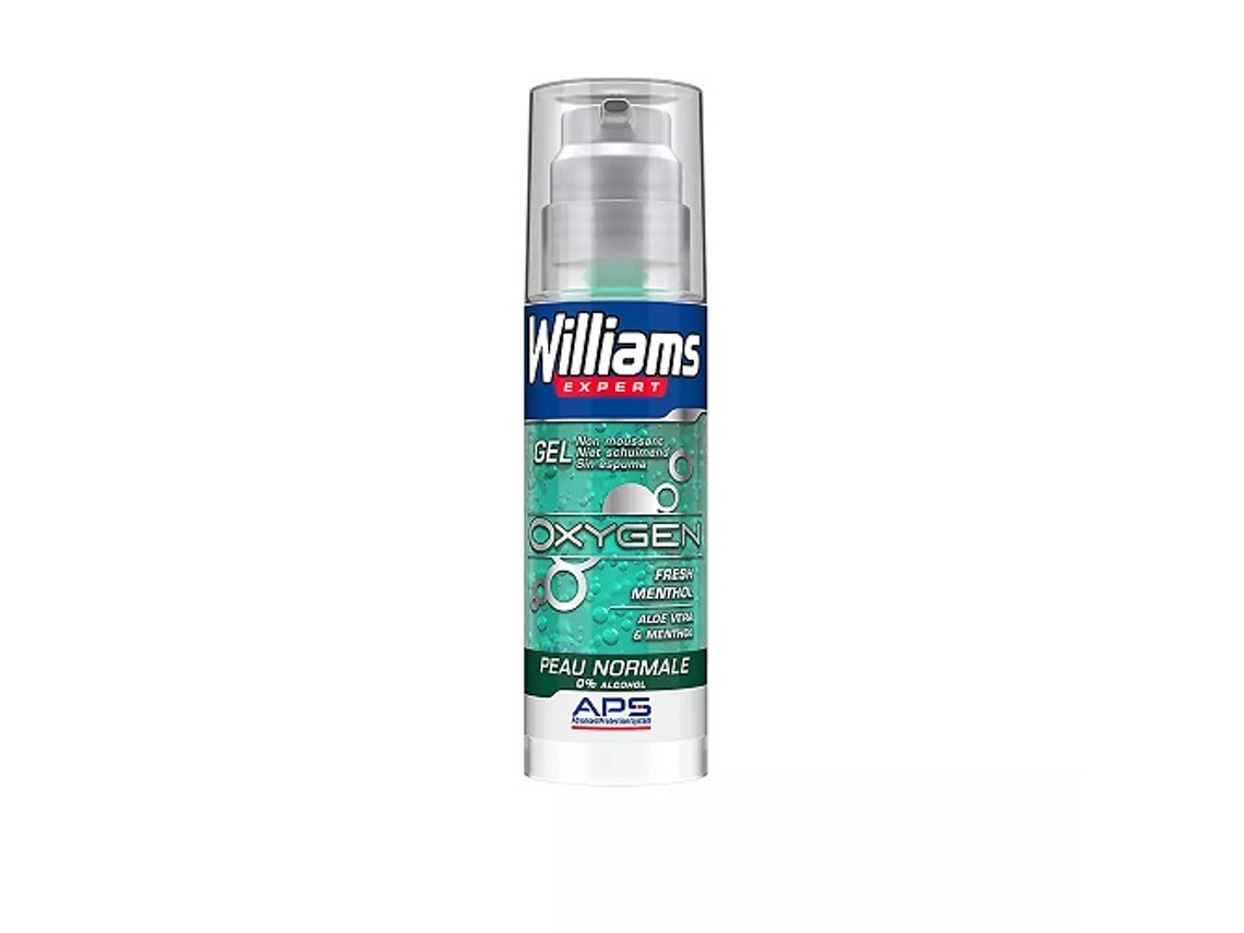 Gel de Afeitar WILLIAMS Expert Oxygen 0 Alcohol Gel Afeitar Piel Normal