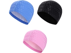 3 Gorros De Baño Ligeros Impermeables Anti-deslizantes Para Mujer Hombre Niño Natación Deportes Acuáticos