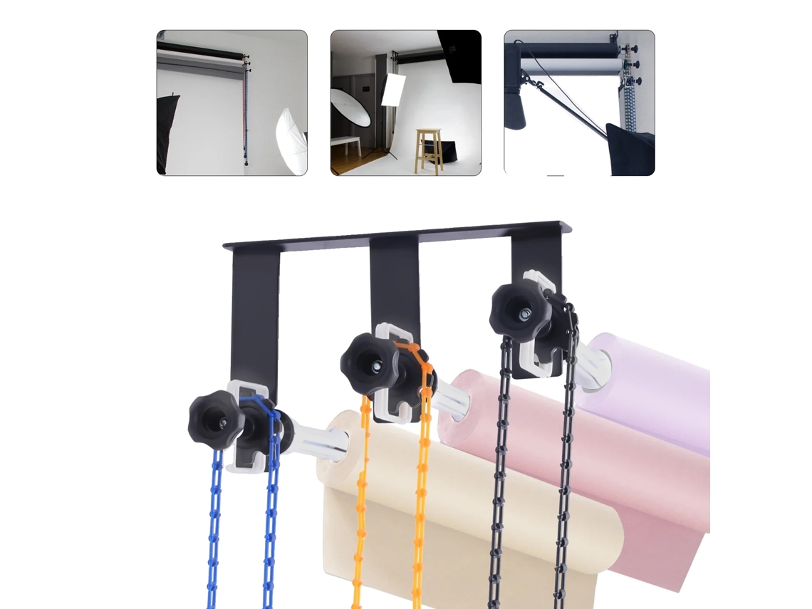 Sistema de soporte de fondo fotográfico, operación manual, diseño OEM que ahorra espacio