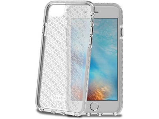 Funda iPhone 7 CELLY Hexagon Blanco