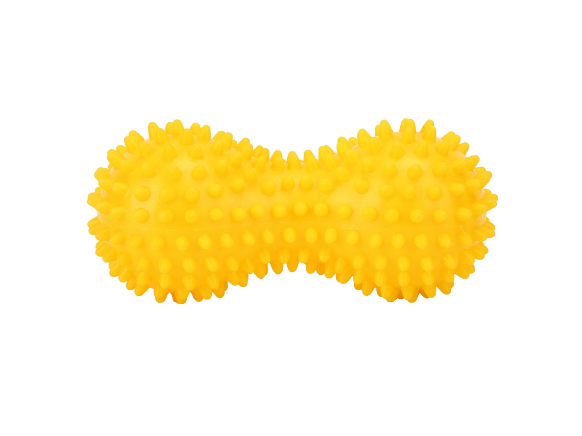 Pelota De Masaje Amarilla De Pvc Con Puentes Para Relajación Muscular, Fortalecimiento De La Fascia Y Yoga.