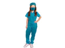 Disfraz de Doctora verde para niños