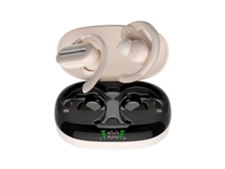 Auriculares Inalámbricos Bluetooth con Gancho para la Oreja Calidad Premium Graves Profundos Ipx5 Impermeables Beige YEMAESRE