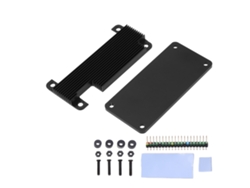 Capa protetora para Raspberry Pi Zero 2W com resfriamento rápido e conector preto | S/BRAND