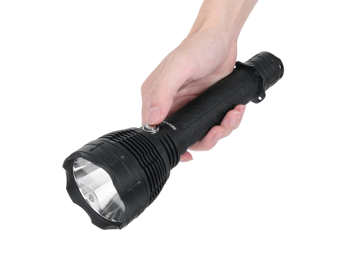 Linterna LED de alta potencia Black-seeknite L6t Xhp70.3 Hi de 5000 lm, foco de 5000 k, linterna táctica con modo de memoria, alcance de 650 m, con alimentación.