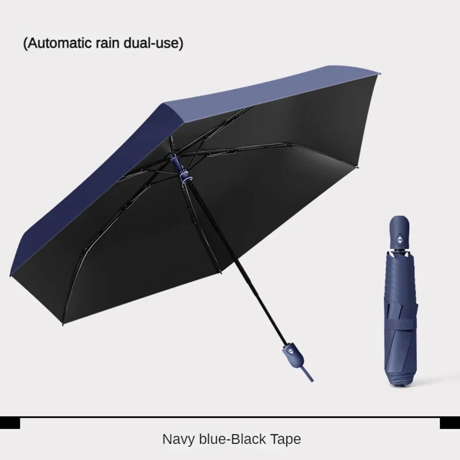 (azul Oscuro, 6k) Paraguas Automático Ultraligero Y Portátil Para Mujer, Apto Para Todo Tipo De Clima Y Protección Solar.