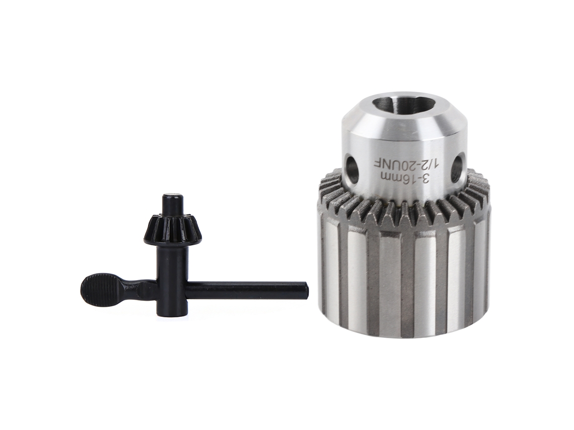 Portabrocas Con Llave De 1/8" A 5/8" (3-16 Mm) De Acero Inoxidable Y Rosca 1/2-20 Unf