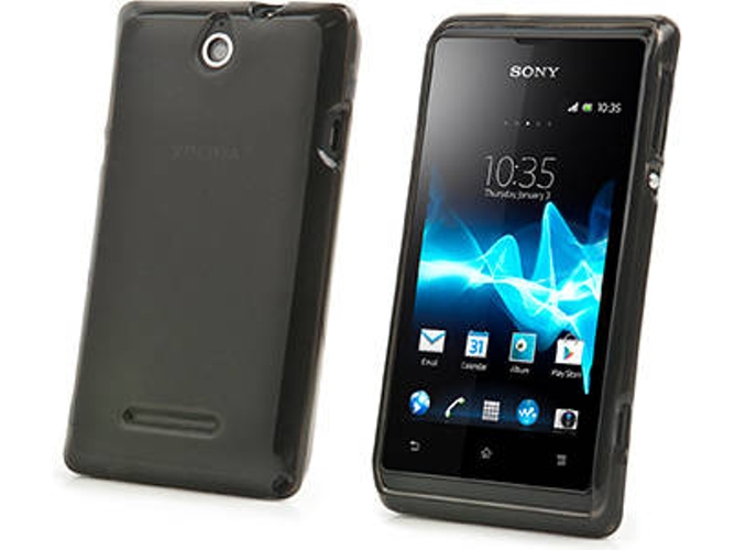 Funda Sony Xperia E MUVIT Minigel Negro