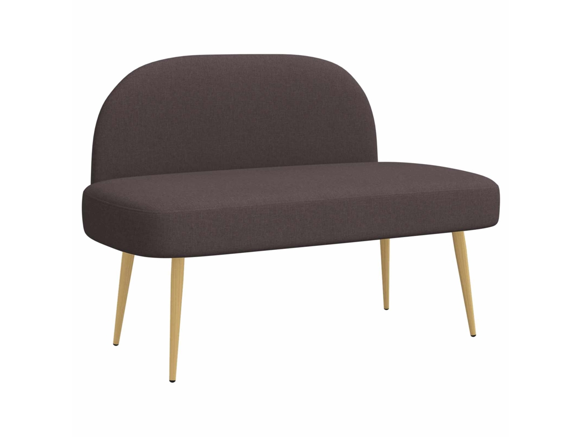 Maison Exclusive - Banco Estofado Com Encosto Castanho Escuro 110 X 60 X 76 Cm