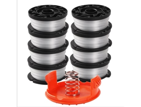 Cubierta de repuesto para carrete de cuerda para cortadora de resorte Black Decker Line, recambios para Weed Eater, 30 pies, 0,065 pulgadas, Af-100...