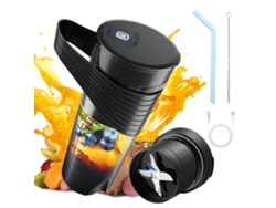 Vaso Batidora Portátil Para Batidos Batidos Recargable Usb 460ml Negro Gertiz