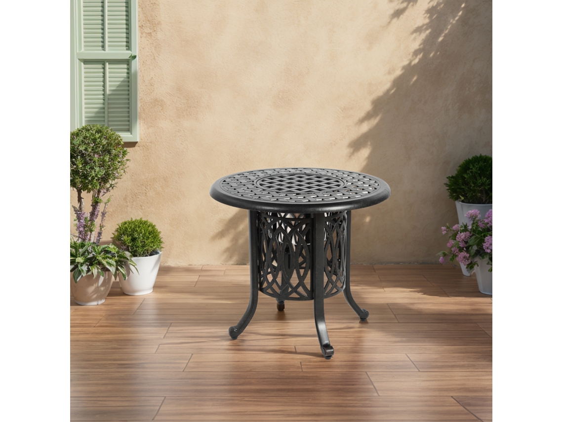 Mesa De Aluminio Con Cubitera Y Patas Ajustables Para Uso Exterior.