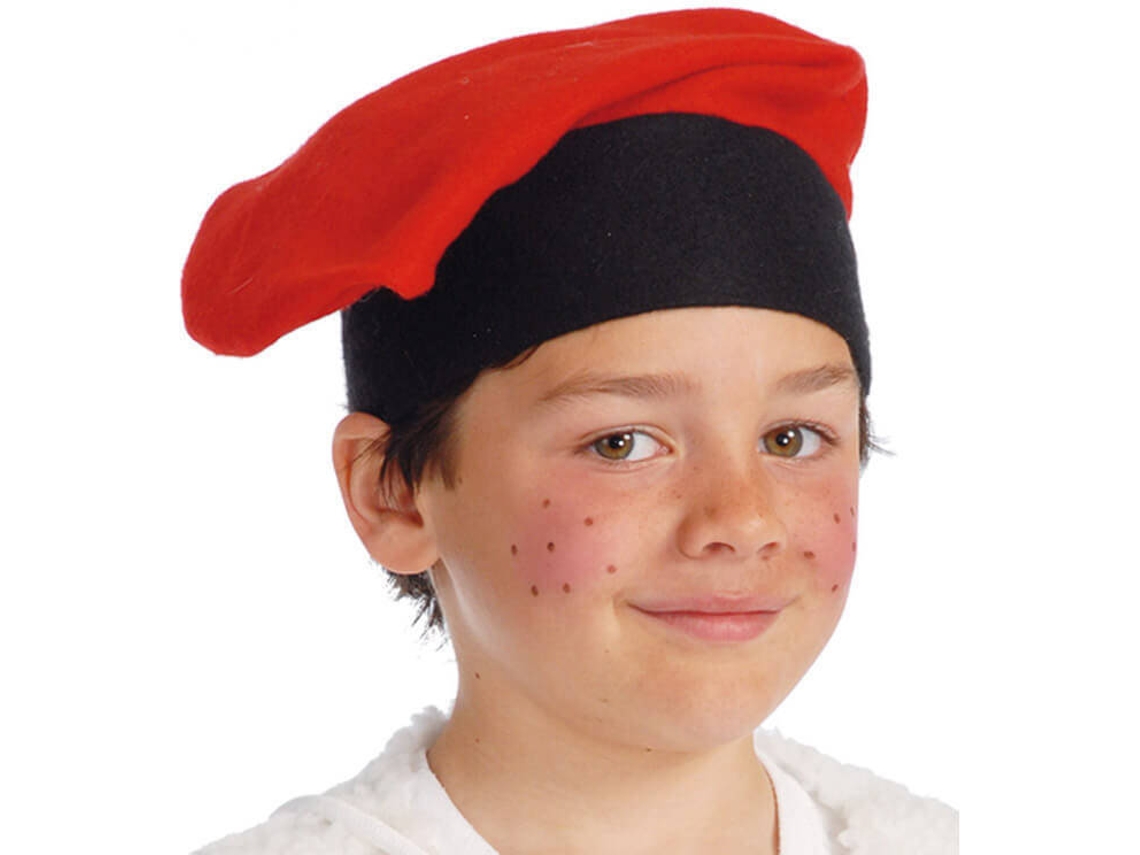 Sombrero DISFRAZZES Infantil Rojo Con Cinta Negra (Talla: Talla Universal)