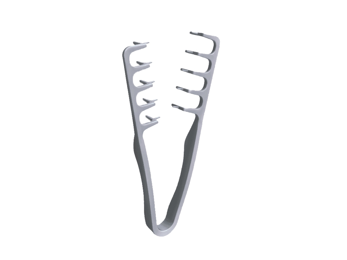 Peine de púas anchas y suaves para peinar, peine para flequillo de textura suave MDUG (plateado, 1 unidad)