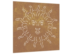 Decoración De Pared Para Jardín VIDAXL Marrón Acero (55x55x0.7 cm)