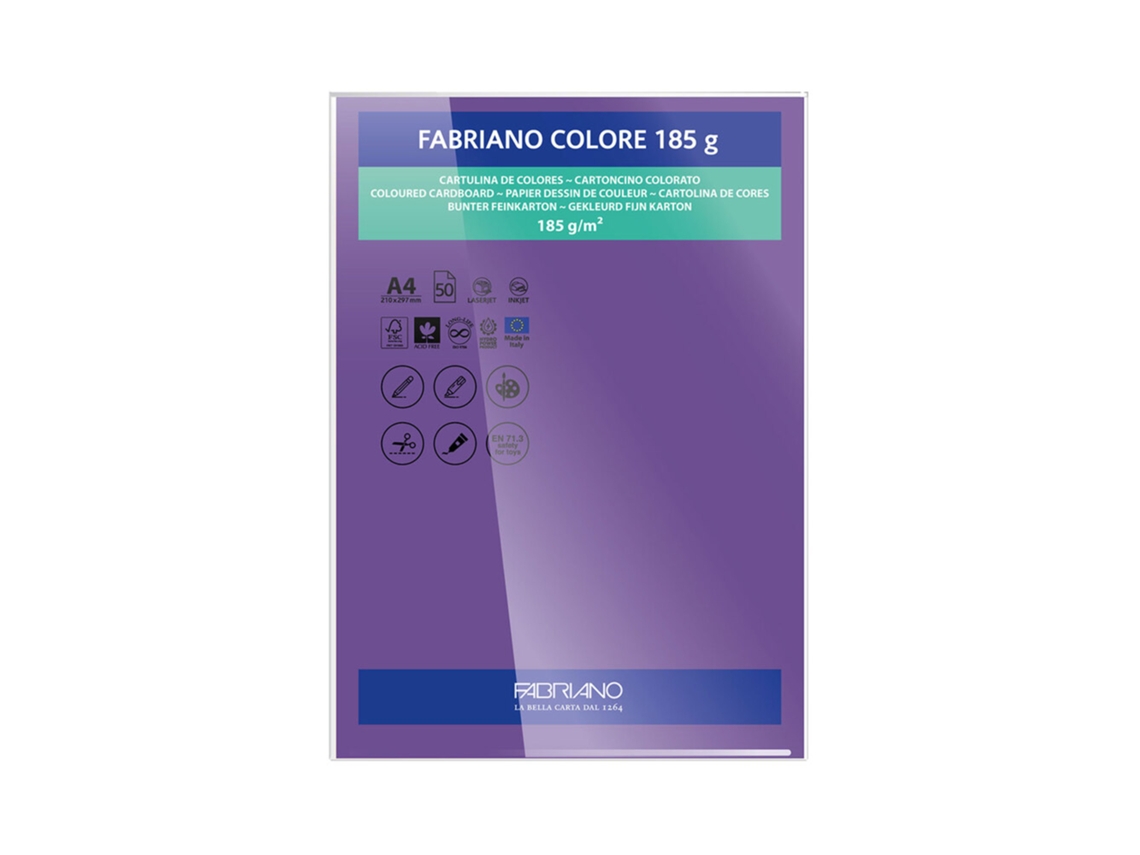 FABRIANO Cartulina A4 185 g/m² Burdeos 50 Hojas