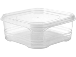 Caja organizadora para refrigerador Slowmoose, transparente, hermética.