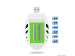 Lámpara de insectos B - Calentador eléctrico portátil Repelente de mosquitos USB con bobina de chip para viajes al aire libre en automóvil One YWEI