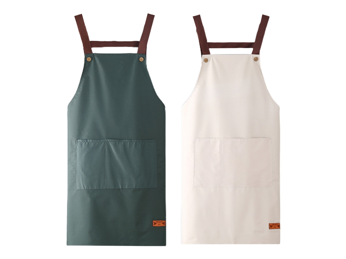 2 Unidades Delantal De Cocina, Resistente A Goteo Con 2 Bolsillos, Delantales De Cocina Para Mujer Y Hombre