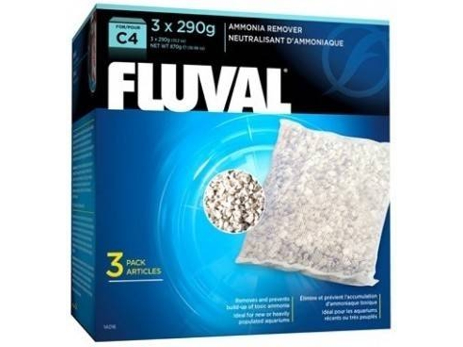 Masa Filtrante para Peces FLUVAL Anti-Amonia Fl. C4 (Blanco - 3 x 290 g)