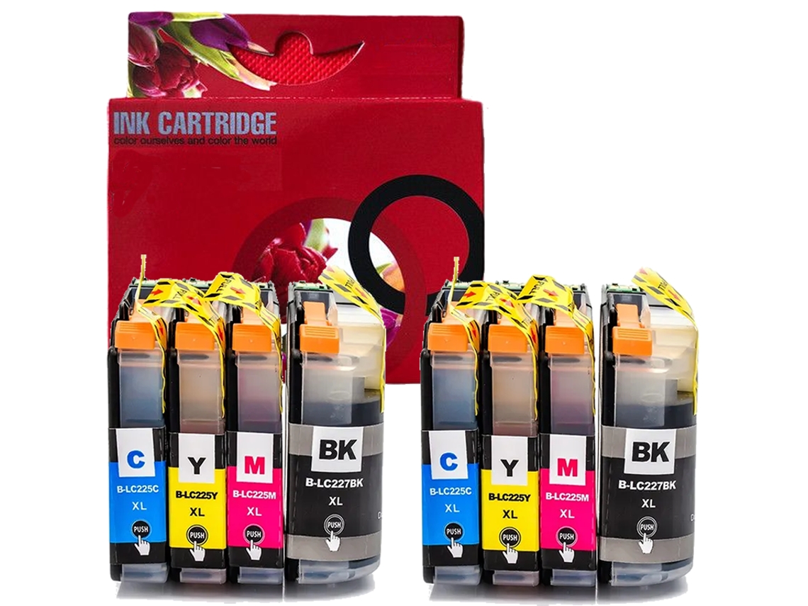Pack 8 Cartuchos de Tinta Compatibles Brother LC227XL LC225XL LC227XLBK LC225XLC LC225XLM LC225XLY